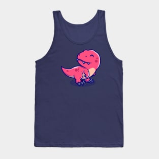 Cute Baby Tyrannosaurus Cartoon Tank Top